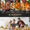 Air Fryer Oven 4L with Rapid Air Circulation Timer and Non stick Basket