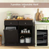 Trash Bin Cabinet Standing Recycling Trash Cabinet 70L Hidden Garbage Holder