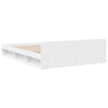 Bed Frame with Drawers White 140x200 Engineered Wood R5H3