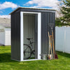 3 X 5FT Metal Garden Shed Pent Roof Outdoor Tools Box Storage House Heavy Duty