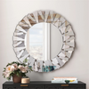 3D Large Accent Mirror Fireplace Decorative Mirror with Beveled Glass Frame Edge