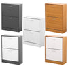 SHOE CABINET 2 DRAWER STORAGE CUPBOARD RACK SHELF FOOTWEAR ORGANISER SHOE STAND