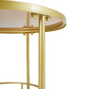 Teal Colour Round Side Table 2Tier Coffee End Table Nightstand Shelf Living Room