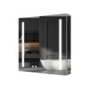 LED Bathroom Mirror Cabinet With Shaver Socket Demister Touch Sensor Double Door