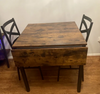 Rustic Drop Leaf Dining Table Extendable Kitchen Small Metal Folding Table Desk