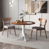 Dining Table Wooden Dining Table 4-Person Round Table-Brown