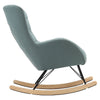 Nordic Wooden Rocking Chair Padded Accent Lounge Armchair Living Room Bedroom UK