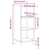 Shelf Cabinet Brown Oak 34.5x32.5x90 cm Engineered Wood
