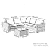 5 Seater Rattan Furniture Set Lounge Corner Sofa Set Table w/ Cover Garden Patio