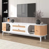 TV Stand Unit Cabinet With 2 Storage Drawers and Cupboards Living Room Furniture