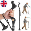 Adjustable Retractable Straight Posture Cane Walking Stick Camping Trekking Pole