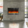 37" Glass Electric Fireplace Fire Wall Mounted Living Room Heater+Remote Control