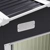 XL Large Metal Garden Shed Apex Roof With Foundation Storage House 7.5X4FT Black