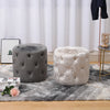 Chesterfield Buttoned Tufted Footstool Round Ottoman Pouffe Footrest Stool Large