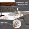 Single Size Bed Frame Upholstered Platform Bed Slat Support W/ Storage Headboard
