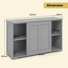 Freestanding Kitchen Storage Cabinet Floor Storage Cabinet Sliding Door