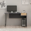 Candy Modern Retro Home Office Desk with USB Ports - Grey