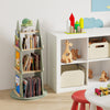 Wooden Spinning Book Tower 360° Display Rack Storage Organizer Green
