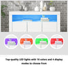 LED Sideboard High Gloss Buffet Display Cabinet TV Unit Stand 3 Doors White