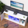 LED TV Stand Cabinet Unit Modern Matt Gloss Door MDF Entertainment RGB Lights