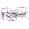 Swpsd Rattan Garden Sofa Set with Cushions 2 Pcs Patio Furniture Seating T5C3