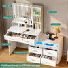 Dressing Table with LED Light Mirror Chest of Drawers Vanity Makeup Desk Bedroom