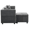 3 Seater Sofa Corner Sofa with Storage Chaise L Shaped Sofa Couch Settee Grey