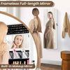 Bedroom 110 cm Jewelry Mirror Cabinet Jewelry Armoire Organizer-White