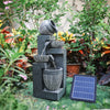 Solar Cascading Bowls In/Outdoor Water Feature Fountain LED Lights Garden Decor