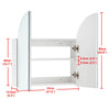 Bathroom Mirror Cabinet Multiple-Layer Height Adjustable Shelf cupboard Storage