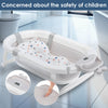 Foldable Portable Baby Bath Tub for Toddler with Baby Cushion For 0-3 years Blue