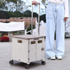 55L Folding Trolley Crate Boot Cart Mobile Shopping Camping Picnic Storage Box