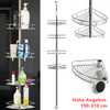 4 Tier Telescopic Bathroom Corner Shelf Silver Rack Shower Caddy Organizer UK