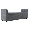 Multi-Functional Ottoman Storage Bench Lift-Top Padded Seat with 2 Throw Pillows
