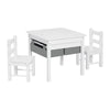 Kids Table and Chairs Childrens Activity Play Build Bricks Table w/ Storage Box
