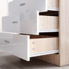 White&Oak High Gloss Chest of 4 Drawers Bedroom Storage Cabinet Home Furniture