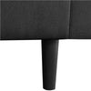 3-Seater Sofa 189CM For Living Room Fabric Upholstered Couch, Black