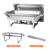 4-Pack 9L Chafer Silver Chafing Dish Buffet Set Stainless Steel Food Warmer Set