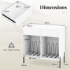 Record Player Stand Vinyl Storage Cabinet Drawers Shelves Charging Station USB C
