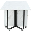Folding Drop Leaf Dining Table for Small Spaces with Drawers Storage Cupboard