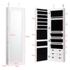Jewelry Cabinet Lockable w/Full-Length Mirror Wall Door Mounted Gift