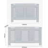 Radiator Cover Adjustable White Painted MDF Wood Heating Cover Home Decor