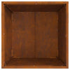 Square Fire Pit 50x50x30 cm Weathered Steel