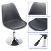 Breakfast Bar Stools Faux Leather Swivel Gas Lift Kitchen Pub Chairs Chrome Base