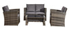 Garden Rattan Furniture Sofa Set Outdoor Indoor Patio Glass Coffee Table Balcony