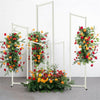 5PCS White Wedding Backdrop Stand Flower Arbor Photography Background Props Deco