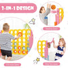 Giant 4 in a Row Game Jumbo Connect 4 Garden Games Set w/42 Gripped Rings
