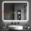 Bluetooth Bathroom Mirror with Touch Control, LED Lights, Wall Mounted