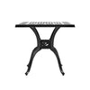 Garden Hollow Top Design Side Table with Parasol Hole Cast Aluminum Dining Table