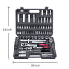 94PC 1/2" 1/4" Socket Set & Screwdriver Bit Torx Ratchet Spanner Case Tool Kit